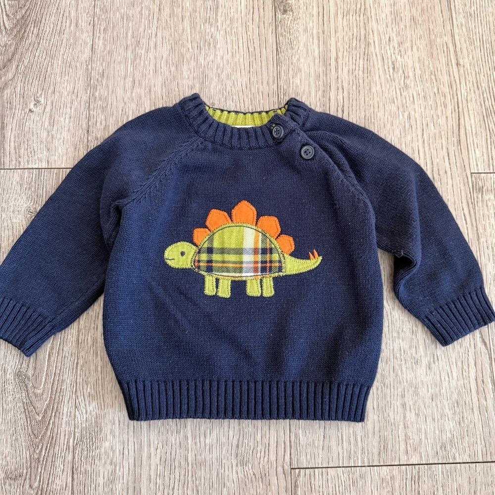 Gymboree baby Navy Blue Dinosaur Sweater size 6-12M
